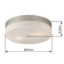 Globo 48 402 DeckenleuchteOpal 2x60W | E27 - Nickel matt, opal