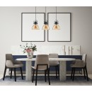 Italux PND-22371-3-BK+AMB Pendelleuchte Darlena E27