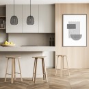 Italux PND-28612-BK-SG Pendelleuchte Amiria E27
