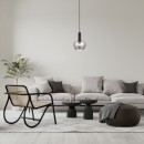 Italux PND-30084-1-BK-SG Pendelleuchte Stabla | 40W E27 | schwarz | rauch­far­ben