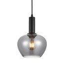 Italux PND-30084-1-BK-SG Pendelleuchte Stabla | 40W E27 | schwarz | rauch­far­ben