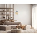 Italux PND-31882-1-GD-AMB Pendelleuchte Fanda | 40W E27 | gold | rosa