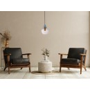 Italux 5906630854639 Pendelleuchte Fanda | 40W E27 | gold | rosa