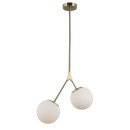 ITALUX PND-33245-2 Caserta Pendelleuchte 2xE14 Bronze antik, opal