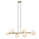 ITALUX PND-38679-6-FGD+WH Olbia Pendelleuchte 6xG9 schwarz, gold, weiß