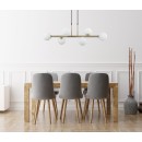 ITALUX PND-38679-6-FGD+WH Olbia Pendelleuchte 6xG9 schwarz, gold, weiß