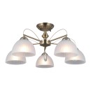 Italux PND-40623-5-AB Deckenleuchte Moreti | 40W E27 | messing | opal