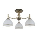 Italux PND-40653-3-ABR-WH Deckenleuchte Fener | 40W E27 | messing | opal