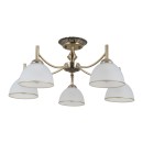 Italux PND-40653-5-ABR-WH Deckenleuchte Fener | 40W E27 | messing | opal