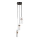 Italux PND-40760-3-BK-HBR Pendelleuchte Taraso E14