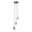 Italux PND-40813-3R-HBR Pendelleuchte Torno E14