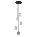 Italux PND-40813-5R-BK-HBR Pendelleuchte Torno E14