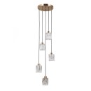 Italux PND-40813-5R-HBR Pendelleuchte Torno E14
