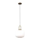 Italux PND-408817-1-HBR-WH Pendelleuchte Fosse | 40W E27 | gold | opal