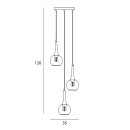 Italux PND-42361-3A-BRO-AMB Pendelleuchte Favera | 3x40W E27