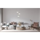 Italux 5906630852178 LED Pendelleuchte Balos | 12W integrierte LED-Quelle | 3000K | schwarz | braun | opal