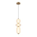 Italux 5906630854172 LED Pendelleuchte Nico | 15W integrierte LED-Quelle | 3000K | Seilleuchte | gold | schwarz | weiß