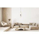 Italux PND-94921-2B-BK LED Pendelleuchte Balos | 12W integrierte LED-Quelle | 3000K | schwarz | braun | opal