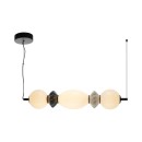 Italux PND-94921-3A-BK  LED Pendelleuchte Balos | 14W integrierte LED-Quelle | 3000K | schwarz | grau | opal