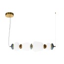 Italux PND-94981-4A-GD LED Pendelleuchte Evans | 22W integrierte LED-Quelle | 3000K | gold | opal