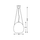 Zuma Line 003064-011111 Pendelleuchte MOON E27