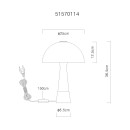 Globo 51570114 Tischlampe PAULIN E27 | mit Schalter
