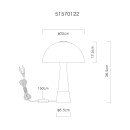 Globo 51570122 Tischlampe PAULIN E27 | mit Schalter