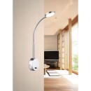 Globo 24103W LED Wandleuchte Pegasi 1x6W | 450L | 3000K - Schwanenhals, chrom