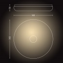 Philips Hue 33064/31/P6 LED Badleuchte Deckenleuchte Struana 1x32W | 2400L | 2200-6500K- White Ambience