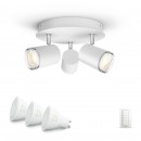 Philips Hue 34362/31/P7 Deckenleuchte Adore 3x5,5W | GU10 | 2200-6500K - White Ambiance