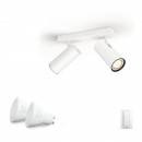 Philips Hue 50462/31/P7 LED Decken- und Spotleuchte Buratto 2x5,5W | 2200-6500K - White Ambiance