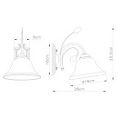 Globo 69007-1W Wand- und Spotleuchte Posadas 1x60W| E27 - Messing, weiß