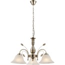 Globo 69007-3H Hängeleuchte Posadas 3x60W | E27 - Messing, weiß