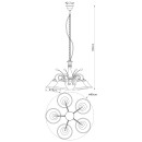 Globo 69007-5H Hängeleuchte Posadas 5x60W | E27 - Messing, weiß