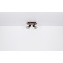 Globo 54017W-2 Deckenleuchte Priska 2x60W | E27- schwarz, Holz