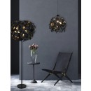 Trio R10461932 Deckenleuchte Leavy 1x28W | E27 - höhenverstellbar, schwarz, gold