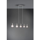 Trio R30185007 Hängende Deckenleuchte Vannes 5x40w | E27 - Matt Nickel