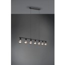 Trio R30187032 Hängende Deckenleuchte Vannes 7x40w | E27 - Matt schwarz