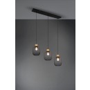 Trio R30563032 Hängende Deckenleuchte Calimero 3x40w | E27 - Matt schwarz