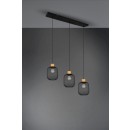 Trio R30563032 Hängende Deckenleuchte Calimero 3x40w | E27 - Matt schwarz