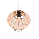 Trio R31261936 Pendelleuchte Borka 1x40W | E27 - schwarz, natürlich