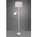 Trio R40192001 Stehleuchte Leuchte Owen 1x42w + 10W | E27 + E14 - Flexibler Arm, getrennte Schalter, weiß