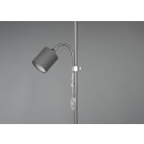 Trio R40192007 Stehleuchte Leuchte Owen 1x42w + 10W | E27 + E14 - Flexibler Arm, getrennte Schalter, mattes Nickel, Grau