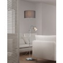 Trio R40192007 Stehleuchte Leuchte Owen 1x42w + 10W | E27 + E14 - Flexibler Arm, getrennte Schalter, mattes Nickel, Grau