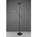 TRIO R42321232 LED Stehleuchte Haora 1x17W + 1x3,5W | 1760lm | 3000K | IP20 - 3-Phasen-dimmbar, separater Schalter, schwarz