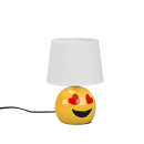 Trio R51191001 Tischleuchte Lovely 1x10W | E14 - Kabelschalter, gelb, weiß