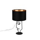 Trio R51211002 Tischleuchte Sultan 1x60W | E27 - Kabelschalter, schwarz