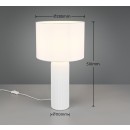 Trio TR51811031 Tischlampe BLAIR  | 10W E27 | mit Schalter | weiß
