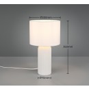 Trio TR51811931 Tischlampe BLAIR  | 10W E27 | mit Schalter | weiß