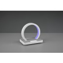Trio R52081131 LED Tischlampe mit Lautsprecher Beat 1x1w | SMD | 20lm | 3000k | RGB - 3-Phase-Touch-Dimmer, USB, wiederaufladbar, mattweiß